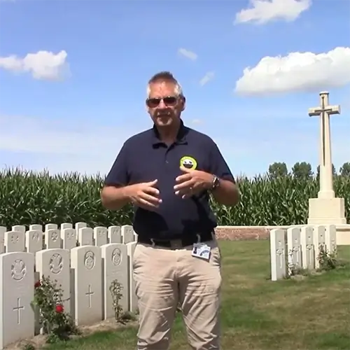 Ian Gumm guiding at Ceasar's Nose Cemetery